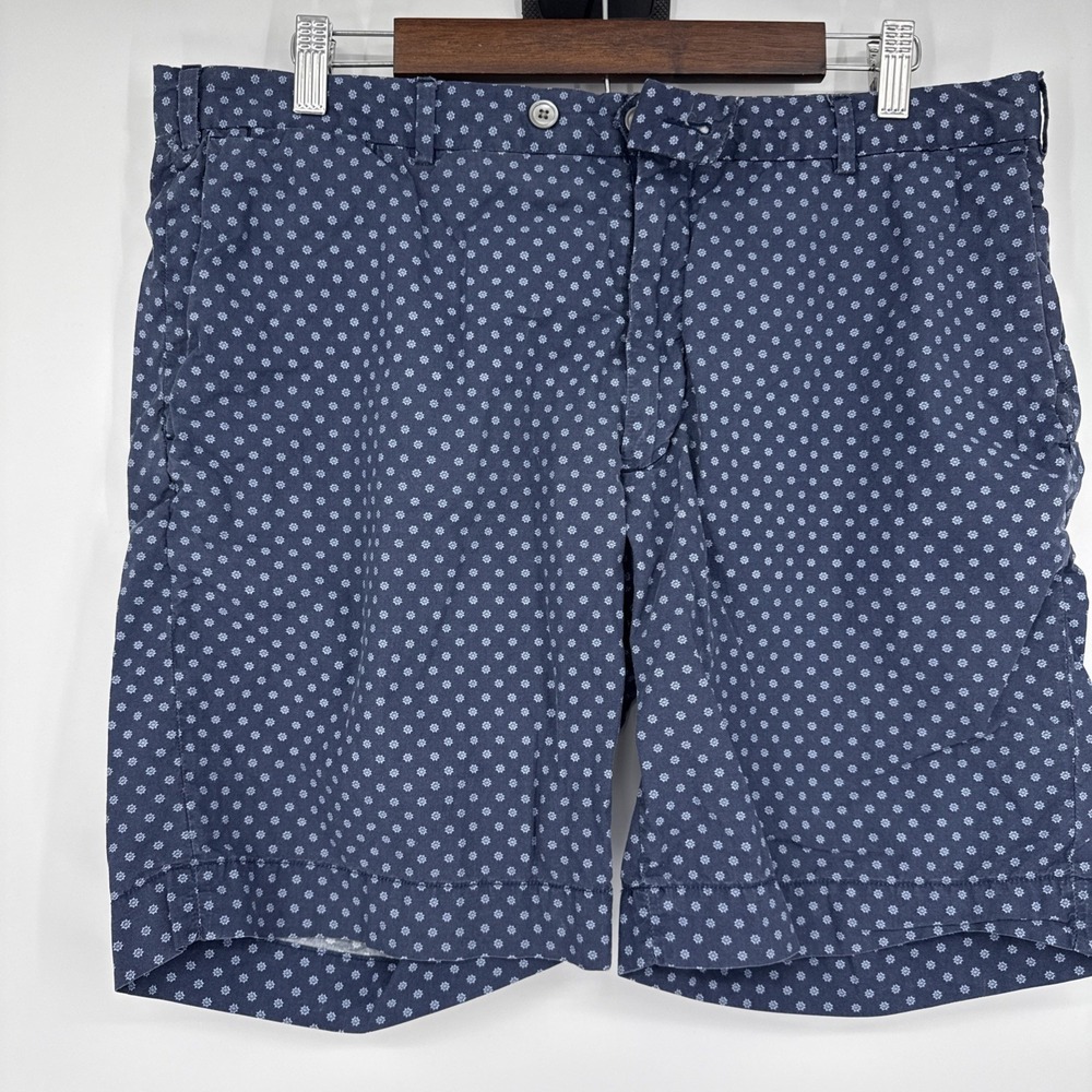 Polo Ralph Lauren Navy Nautical Geometric Shorts 36 AOP Straight Fit Golf Preppy